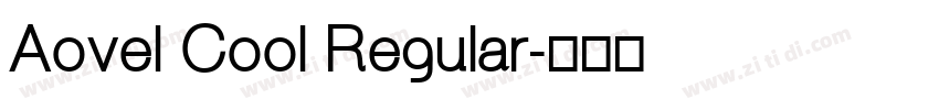 Aovel Cool Regular字体转换